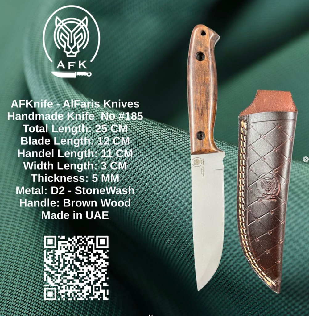 [185] Fixed Blad Straight Back ( D2 Steel ) Knife #185