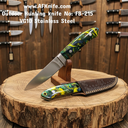 Fixed Blad VG10 Stainless Steel + Epoxy Handle + 58-60 HRC + Leather Sheath - ( Drop Point Style ) No: FB-215