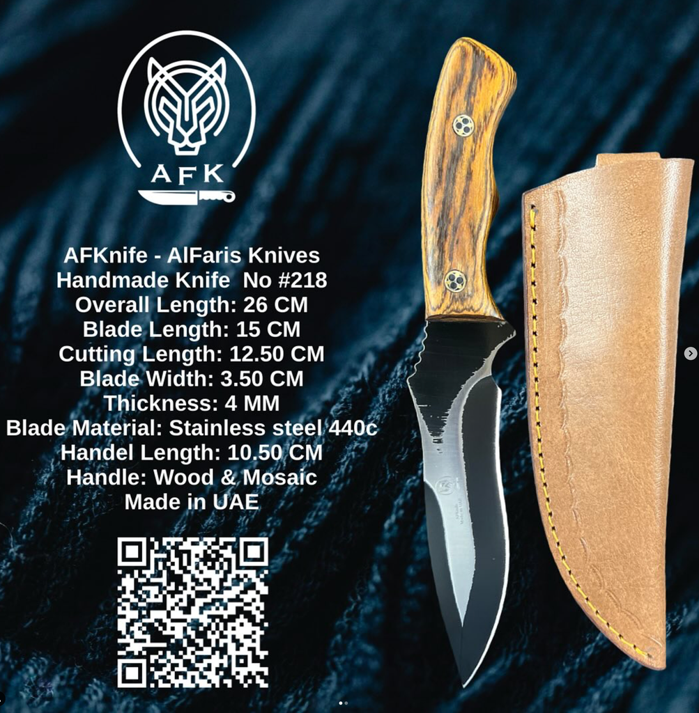 Fixed Blad Drop Poin Stanliss Steel 440 Knife #218