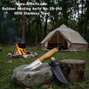 Fixed Blad VG10 Stainless Steel + Colored Wood Handle + Leather Sheath + 57-58 HRC - Straight Back Style No: FB-245