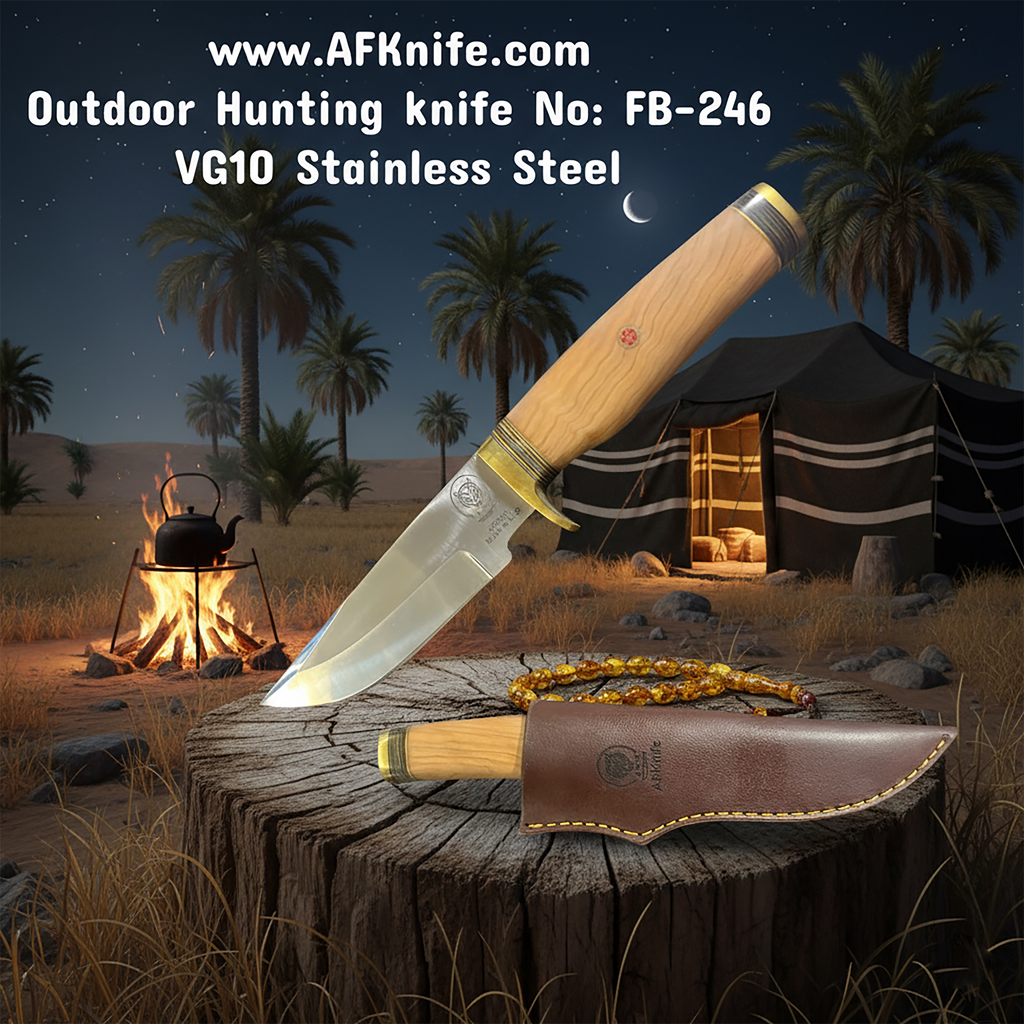 Fixed Blad Drop Point VG10 Steel Knife No: FB-246