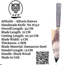 Chef's (kitchen) Damascus VG10 Steel ( Kiritsuke ) knife #247