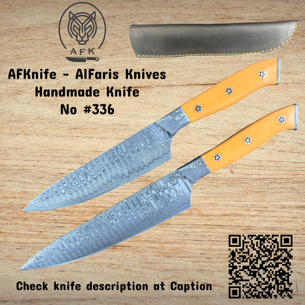 [336-35.50CM] Chef's (kitchen) Damascus VG10 ( Butcher ) Knife #336 (35.50 CM)