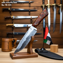 Fixed Blad Carbon Steel 1095 - San Mai + Epoxy Handle + Leather Sheath + 59-60 HRC - Drop Point Style No: FB-349