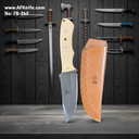 Fixed Blad Titanium Steel + G10 Handle + Leather Sheath + 56-58 HRC - Clip Point Style No: FB-262