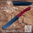 Fixed Blad Straight Back Carbon Steel 1095 ( Black Coated )  Knife #355