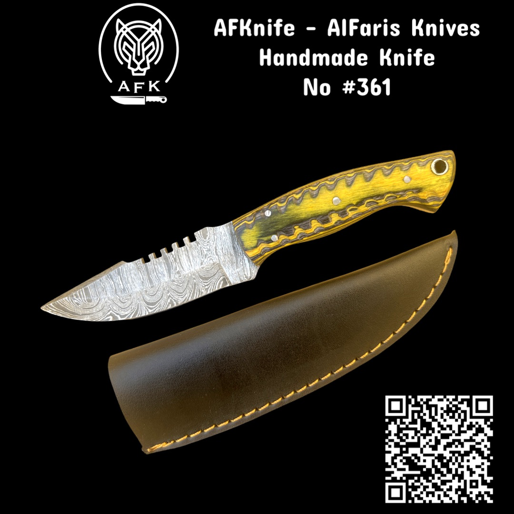 Fixed Blade ( Damascus 1095 ) Skinner Knife No: FB-361