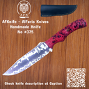 Fixed Blade Clip Point ( Carbon Steel 1095 San Mai ) Knife #375