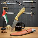 Fixed Blade Carbon Steel 1095 + Shadow Wood Handle + Leather Sheath + 57-58 HRC - Drop Point Style No: FB-107