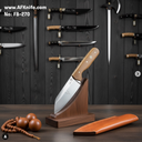 Fixed Blad Titanium Steel + Micarta Handle + Leather Sheath + 58-59 HRC - SheepsFoot Style No: FB-270