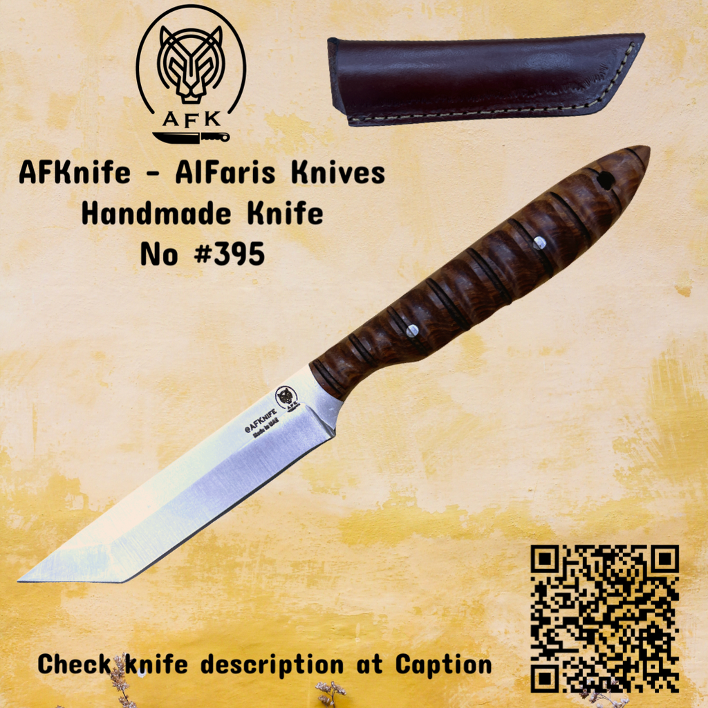 [395] Fixed Blade D2 Steel ( Tanto ) Knife #395