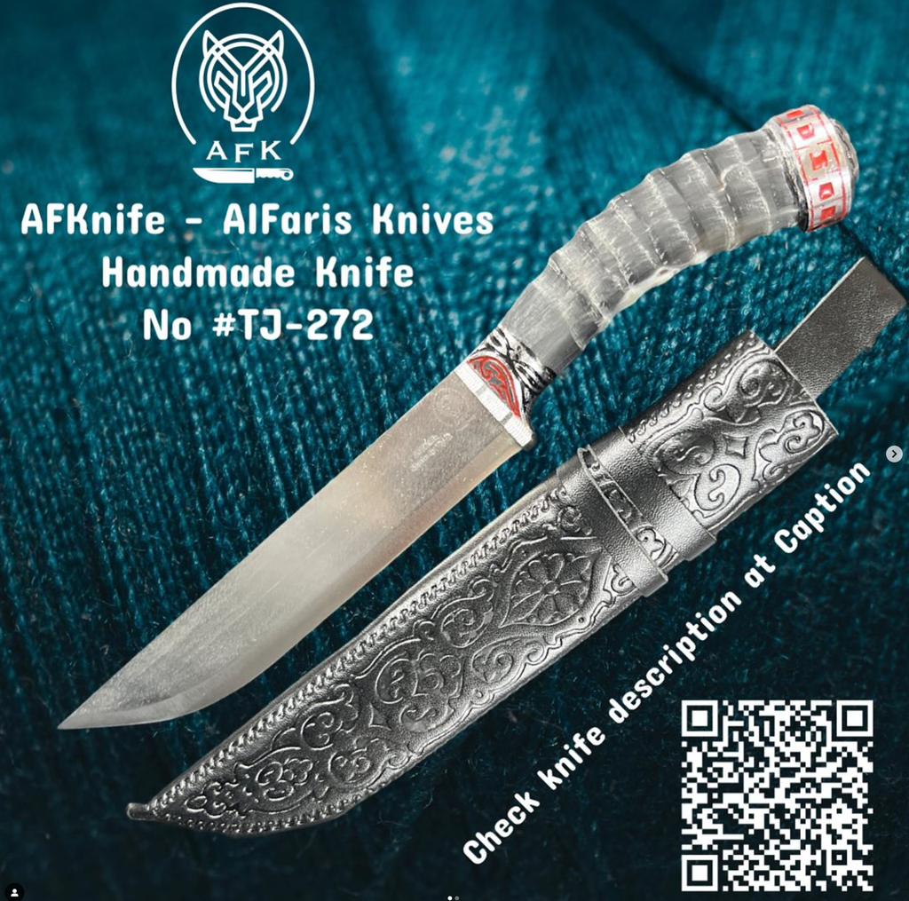 [HRN272-TJ] Fixed Blade Straight Back ( Titanium Steel ) Knife #HRN272-TJ 