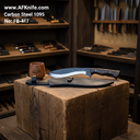 Fixed Blade Kukri - Carbon Steel 1095 + Rose Wood Handle + Leather Sheath + 57-58 HRC - Kukri Style No: FB-417