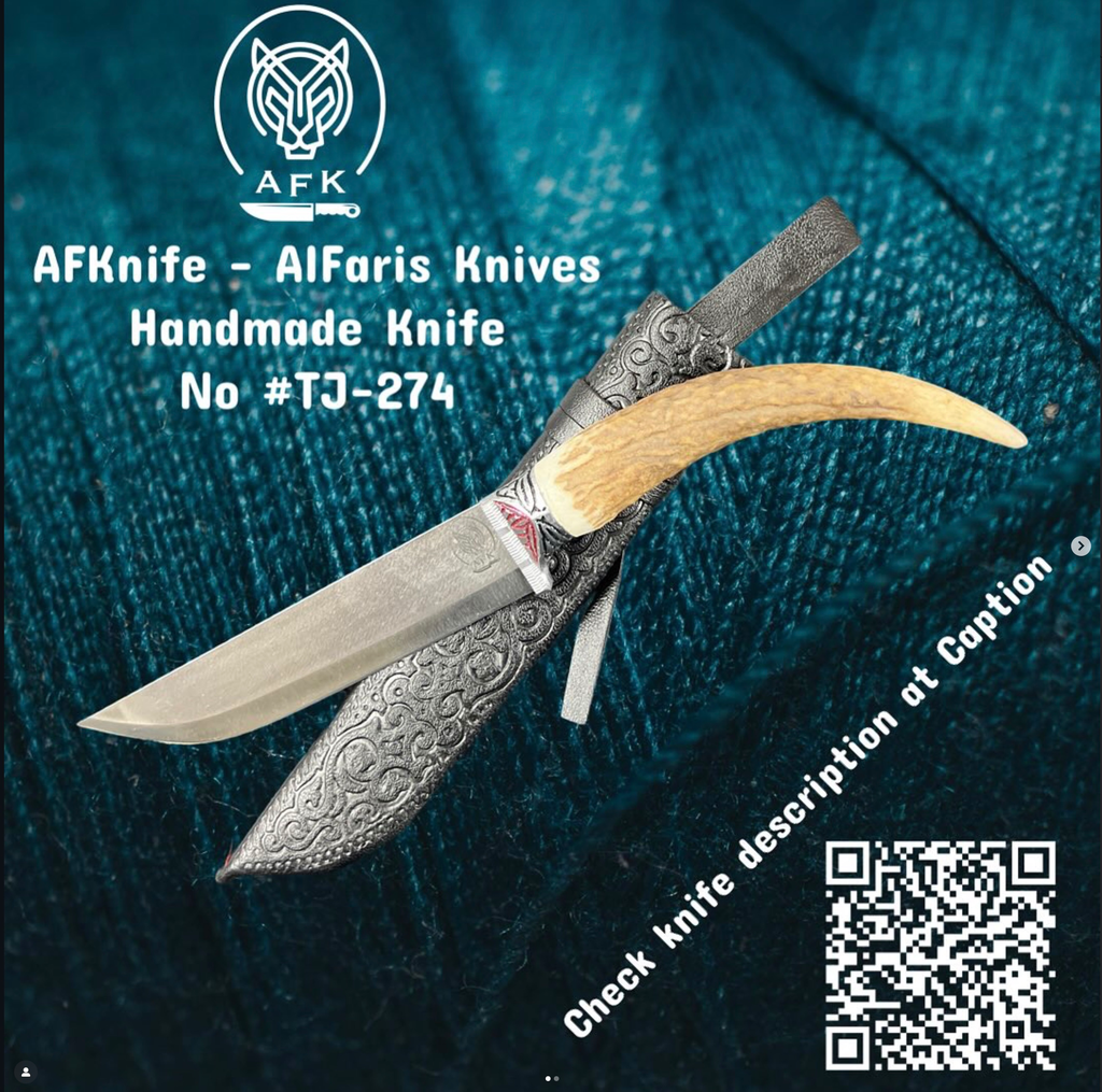 [HRN274-TJ] Fixed Blade Straight Back ( Titanium Steel ) Knife #HRN274-TJ