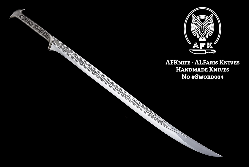 [Sword004] سيف هوبيت - معدن ( جي ٢  ستانلس ستيل ) مقبض ( جي٢  ستانلس ستيل ) غمد ( جلد ) رقم سيف٠٠٤