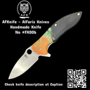 Folding Knife 1.4034 German Stainless Steel + Epoxy Handle + Liner Lock Method + Drop Point Style + 58-59 HRC No: FK006