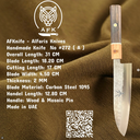 Chef's (kitchen) Carbon Steel 1095 ( Kiritsuke )/ ( Santoku )/ ( Gyuto ) knifes #272 