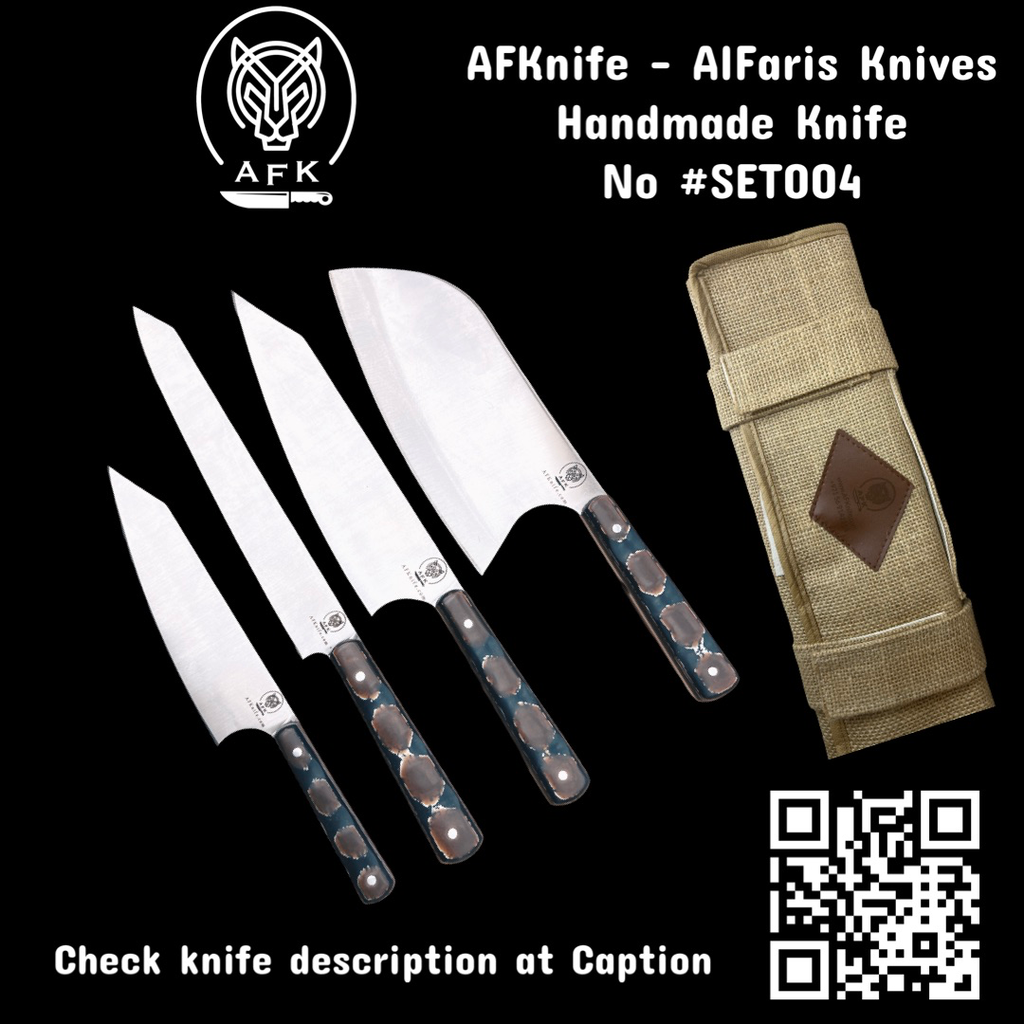 [KitSet004] Chef's (kitchen) German W.NR 1.4034 Steel ( Set 5 Pcs ) knife #KitSet-004