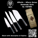 Chef's (kitchen) German W.NR 1.4034 Steel ( Set 5 Pcs ) knife #KitSet-004