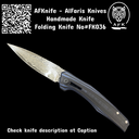 Folding Knife Damascus VG10 + G10 Handle + Liner Lock Method - Leaf Shape Style No: FK036