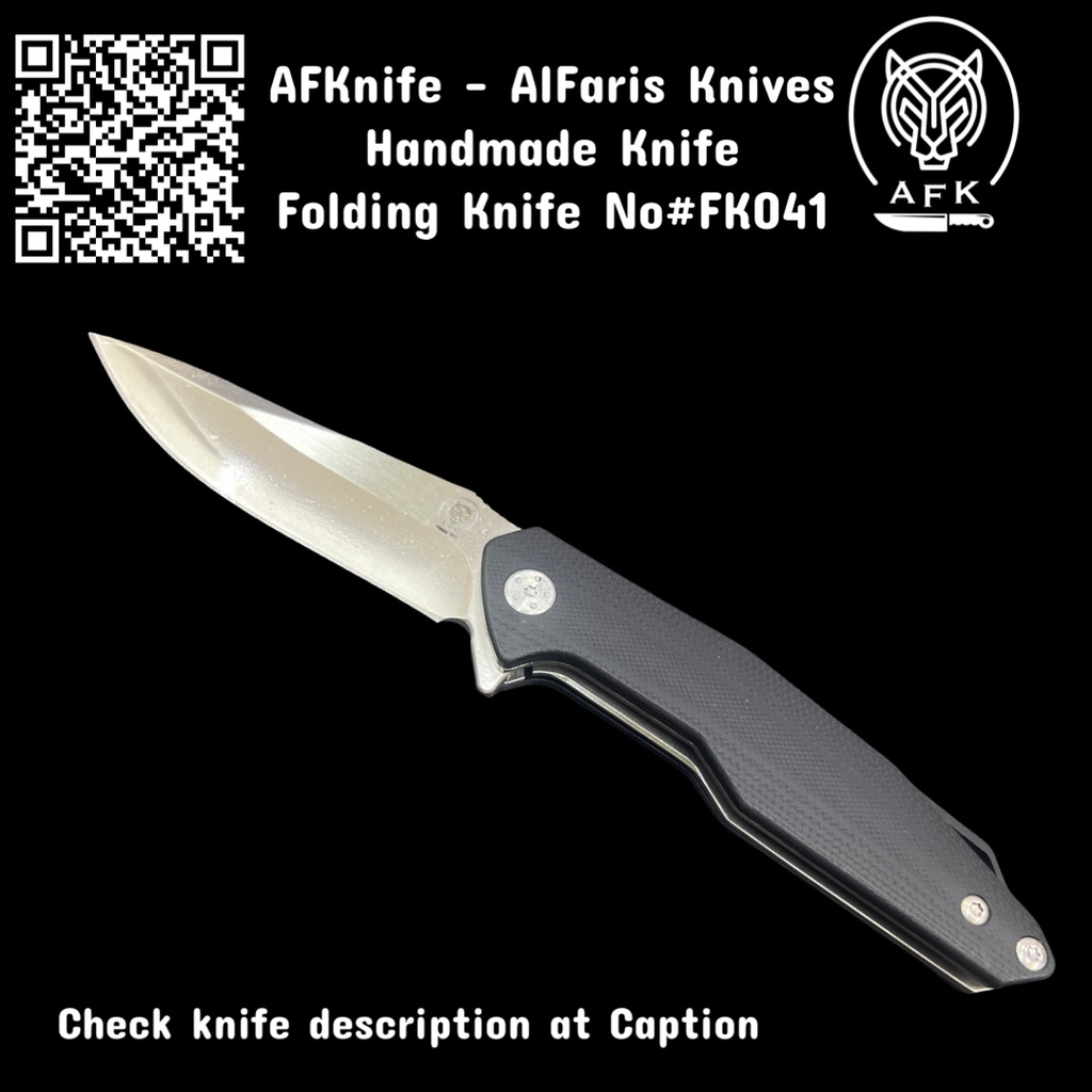 Folding Knife Drop Point D2 Steel & G10 Handle #FK041