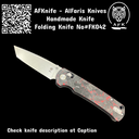 Folding Knife Tanto 14C28N Steel & Carbon Fiber Handle #FK042