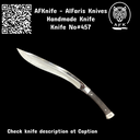 Fixed Blade Carbon Steel 1095 Kukri Knife #457