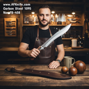 Fixed Blade Kukri Knife - Carbon Steel 1095 + Rose Wood Handle + Leather Sheath + 58-59 HRC - Kukri Style No: FB-458