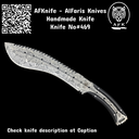 Fixed Blade Carbon Steel 1095 ( Mosaic Pattern ) Kukri Knife #469