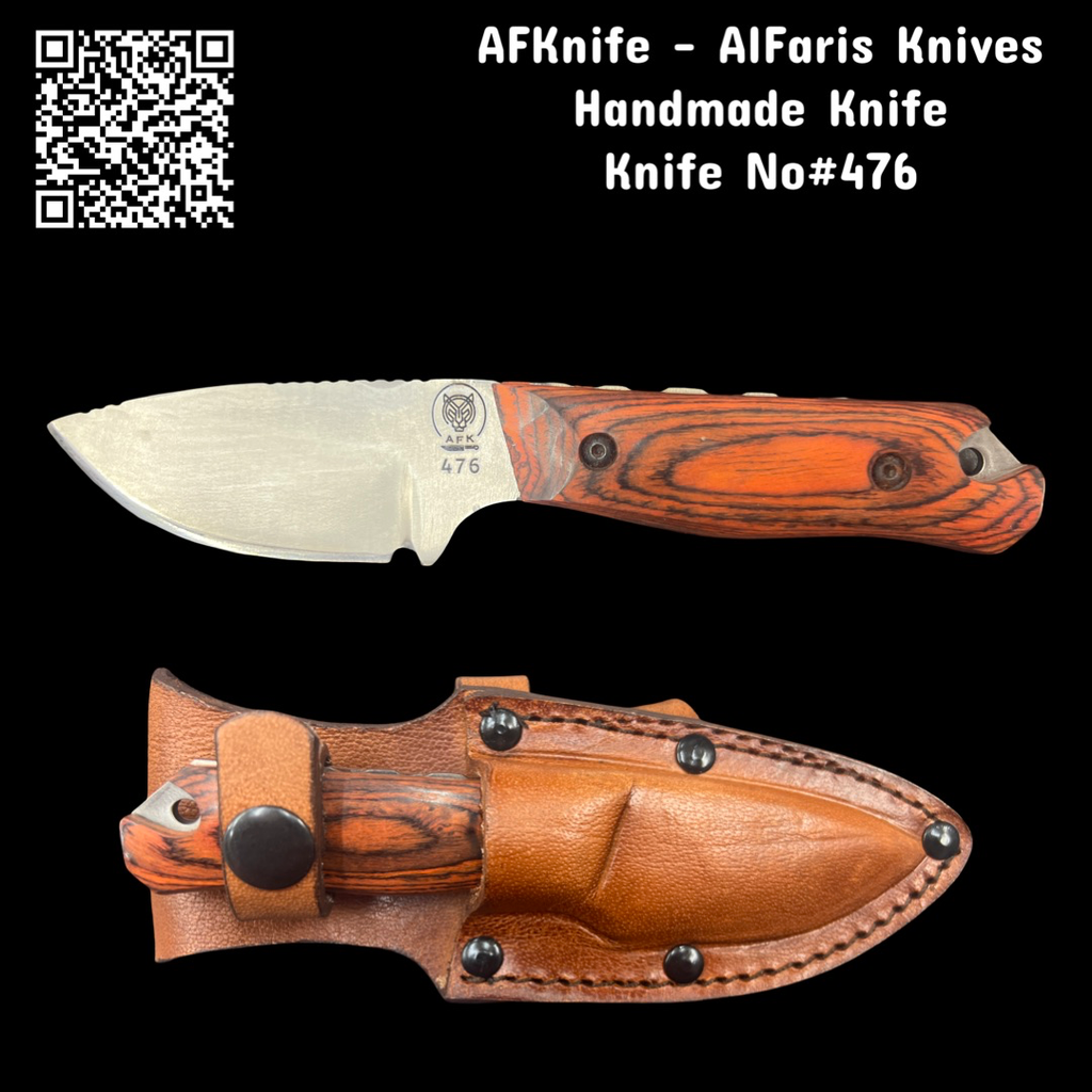 Fixed Blad Titanium Steel + Leather Sheath +  Spear Point Style No: FB-476