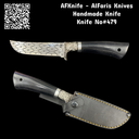 Fixed Blad Straight Back ( Spider - Titanium ) Knife #479