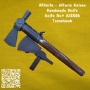 AXE - Tomahawk Carbon Steel 1095 + Walnut Wood Covered with Leather Handle + Leather Sheath - AXE No: AXE006