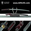Katana Sword 65 Manganese high carbon spring steel + Wood w/ Braid & Guard Handle + Wood Sheath - No:Sword011