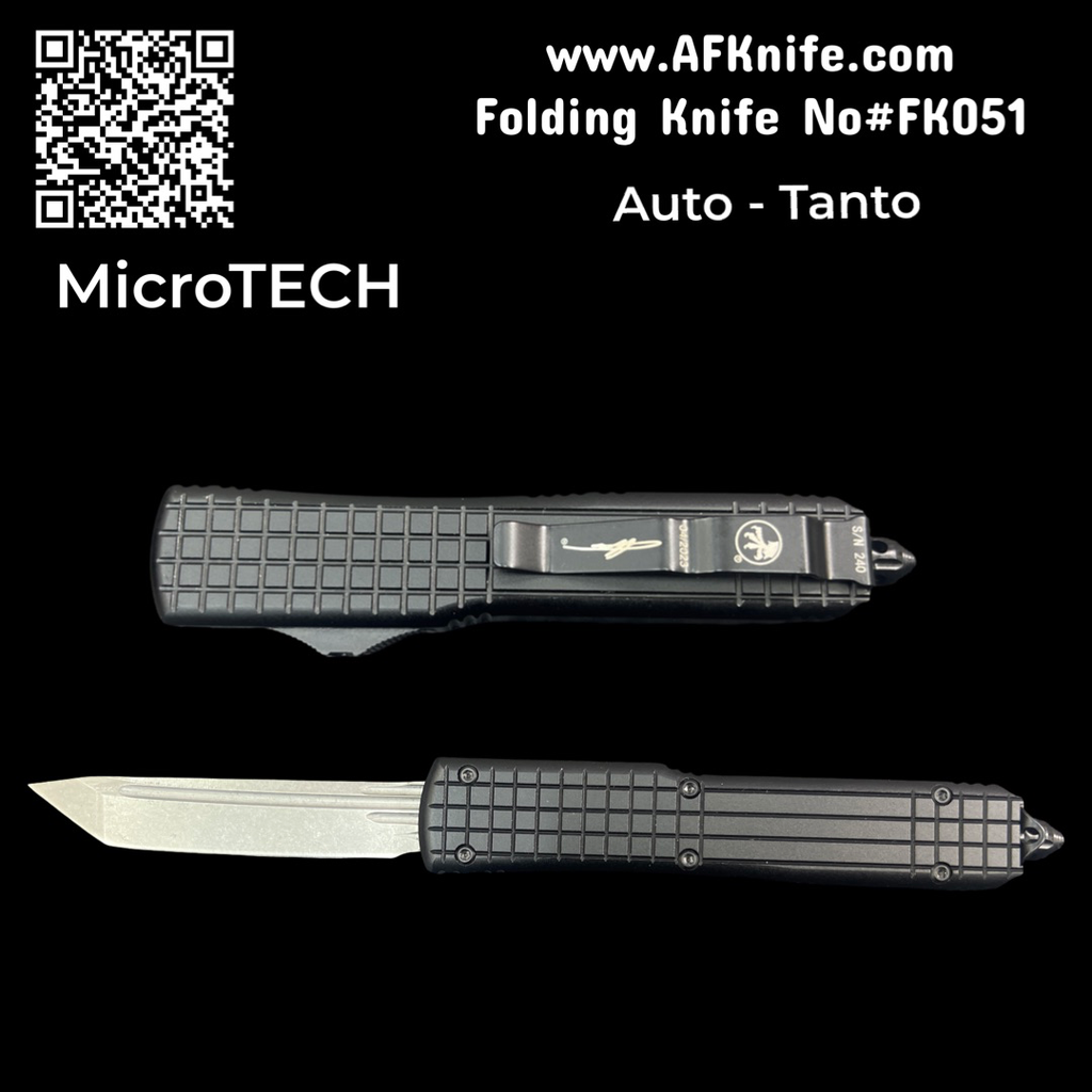 Folding Knife MicroTech Signature ( Auto OTF ) Tanto Style - Aluminium Handle No: FK051