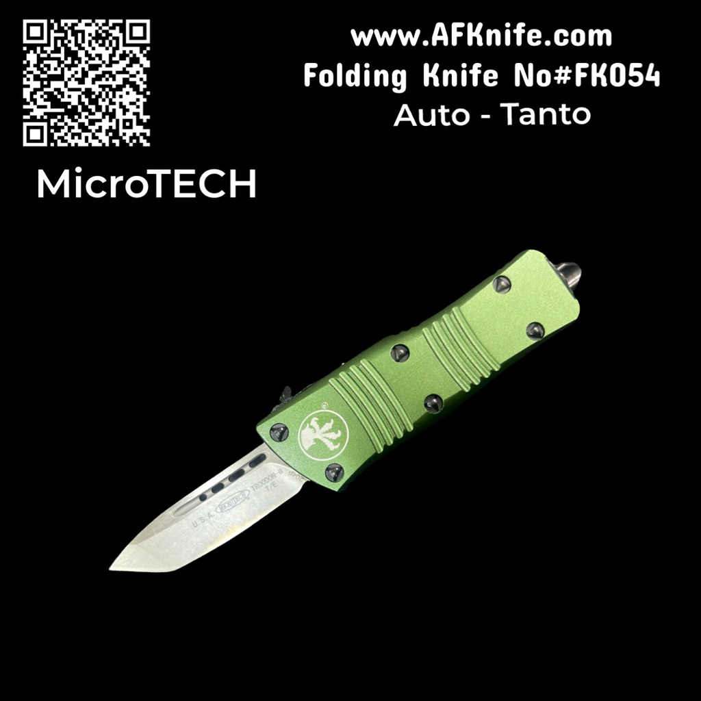 [UT15-Tanto-FK054] Folding Knife MicroTech Mini ( Auto OTF ) Troodon-M T/E OTF -Tanto Edge - Aluminum Handle No: FK054