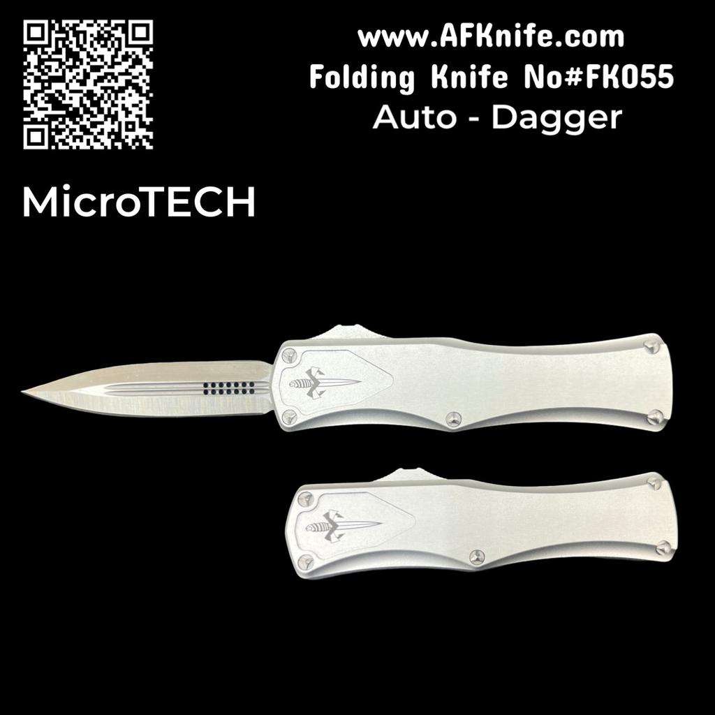 [UT11-W-D-FK055] Folding Knife MicroTech Hera ( Auto OTF ) Double Edge Dagger Blade - Aluminium Handle No: FK055