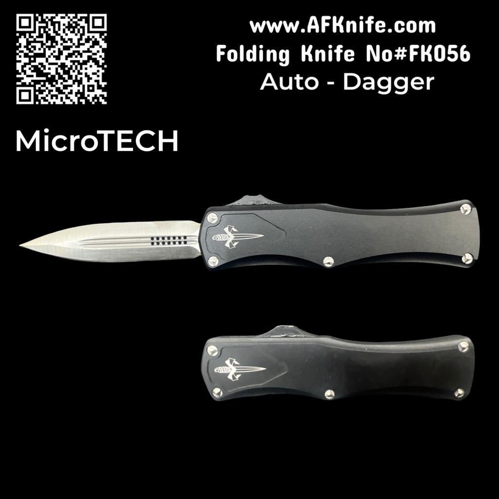 [UT11-B-D-FK056] Folding Knife MicroTech Hera ( Auto OTF ) Double Edge Dagger Blade - Aluminium Handle No: FK056