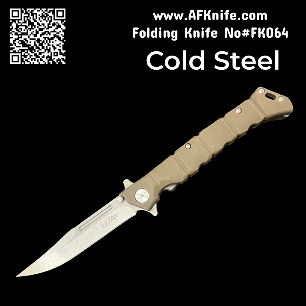 [GT-LUZON-FK064] Folding Knife Cold Steel - Luzon ( 8Cr13MoV Steel ) Clip Point Style #FK064