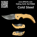 Folding Knife Cold Steel Medium Espada - CTS XHP Stainless Steel Blade -  Tri-Ad Lock Knife Coyote Tan G-10 (3.5" Black) 62NGMVB No: FK065