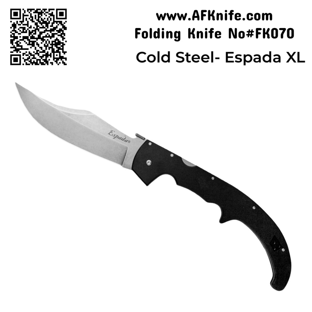 [62MGC-SpadaXL-FK070] Folding Knife Cold Steel Espada Extra Large Lock Back Knife G-10 (7.5" Stonewash) 62MGC #FK070