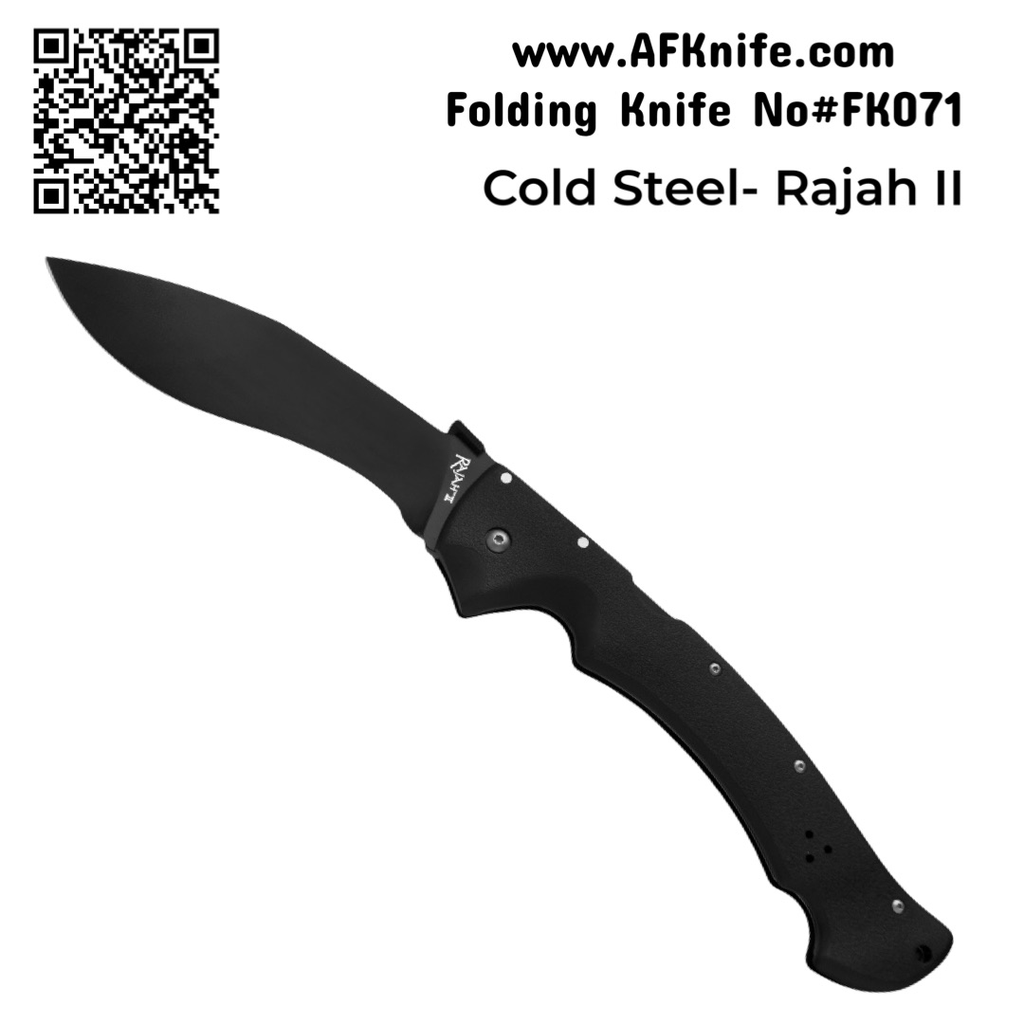 [62KGB-Rajah II-FK071] سكين مطوية ( جيب ) كولد ستيل راجا ٢ -معدن ( أوس -٨  أ ) مقبض ( بولايمر ) رقم فك٠٧١