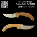 Folding Knife Cold Steel Talwar PLAIN EDGE S35VN Tri-Ad Knife (4" Satin) 21TTL  #FK075