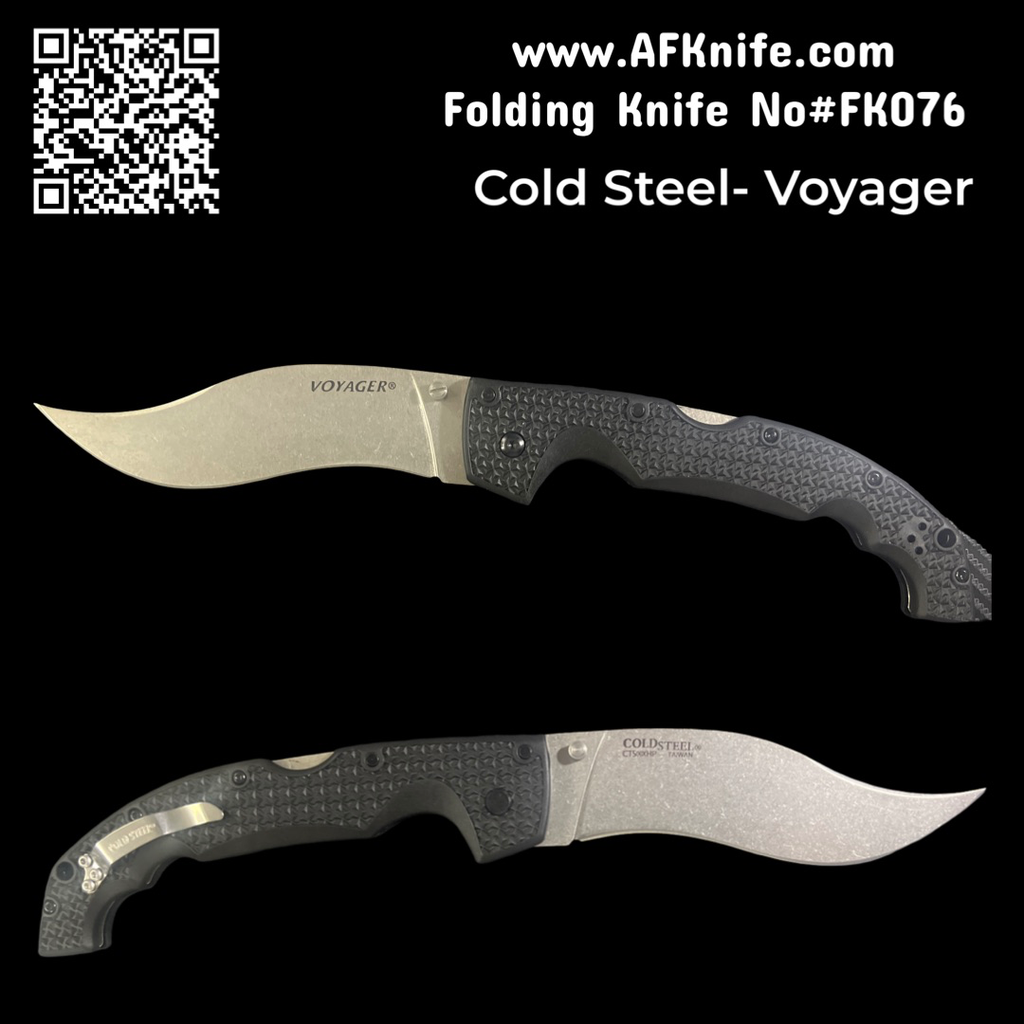 [GT-CL911-Voyager-L-FK076] Folding Knife Cold Steel Voyager Large Vaquero Tri-Ad Lock Knife (5.5" Stonewash CTS-XHP)  #FK076