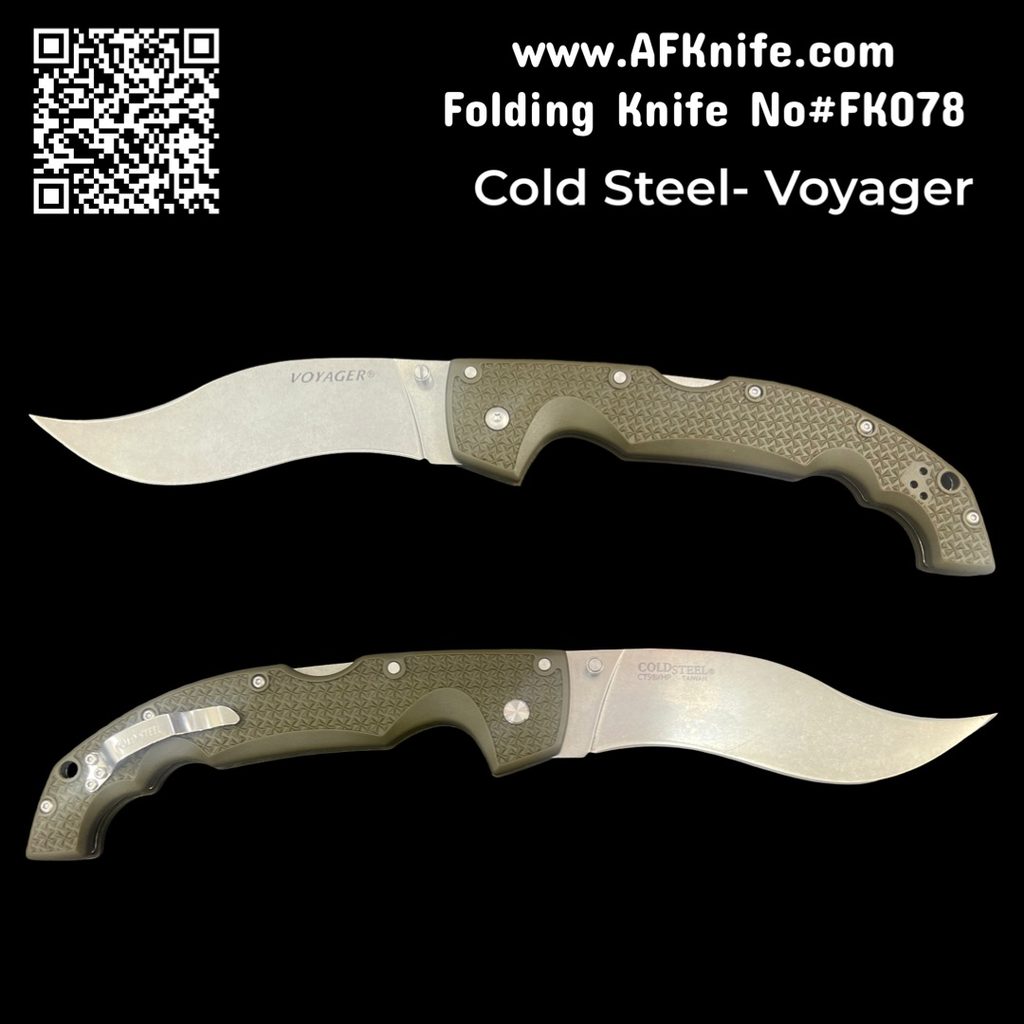 Folding Knife Cold Steel Voyager Large Vaquero Tri-Ad Lock Knife (5.5" Stonewash CTS-XHP) No: FK078