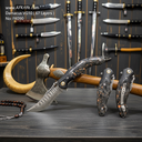 Folding Knife Damascus VG10 ( 67 Layers ) + Carbon Fiber & Aluminium bolster Handle + PERSIAN Blade Style + Liner Lock Method + 60-61 HRC  No: FK090