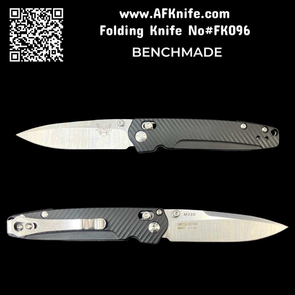 [BM485-AFK096] Folding Knife ( COP ) BenchMade M390 Stainless Steel + G10 Handle + AXIS Lock Method + 60 HRC - Drop Point Style #FK096