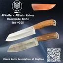 Fixed Blad SheepsFoot Damascus 1095 / Titanium Knife #305