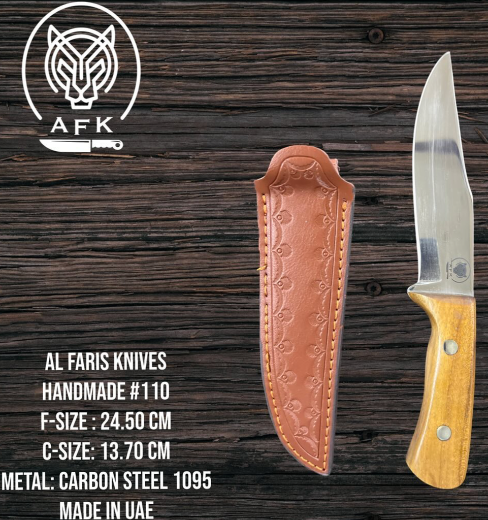 [110] Fixed Blade Drop Point ( Carbon Steel 1095 ) Knife #110 