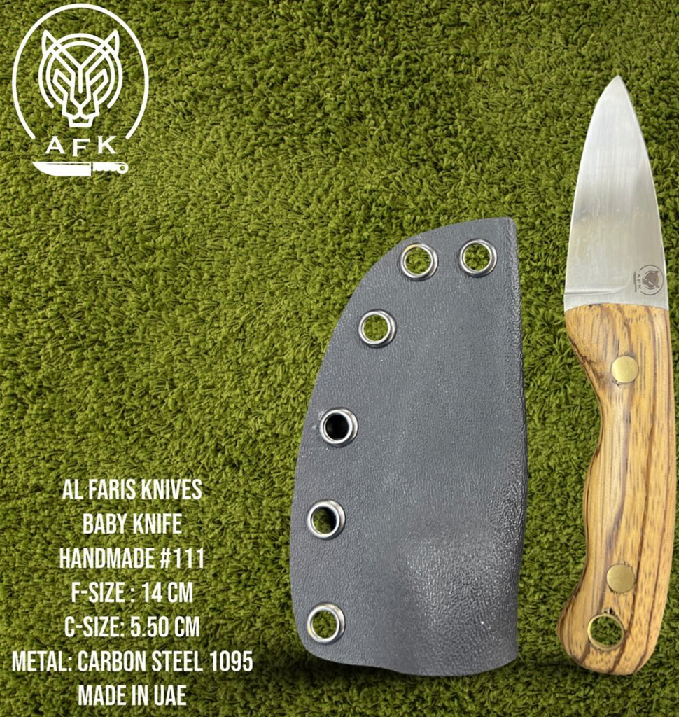 Fixed Blad Neck Leaf Shape ( Carbon Steel 1095 ) Knife #111  