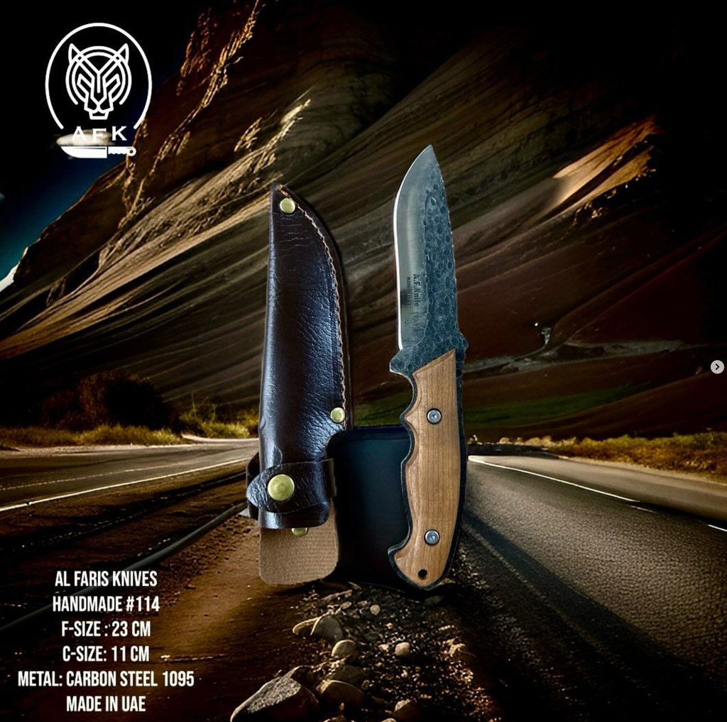 [114] Fixed Blade Drop Point ( Carbon Steel 1095 ) Knife #114